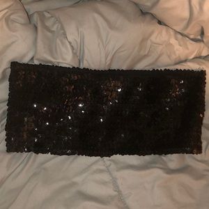 🛑 Windsor L black sequin bandeau